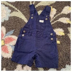 Carters Navy Blue Sailing Shortall Overalls Playsuit Romper Jumper Outfit 9 Mos